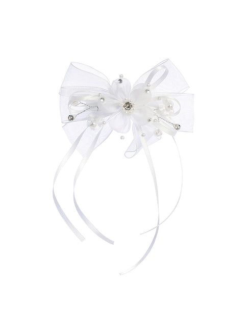 Girls Medium Organza Bow (6 PCS)